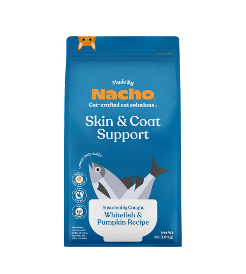 Made By Nacho Skin & Coat Support Sustainably Caught Whitefish & Pumpkin Recipe Dry Cat Food 4 lb