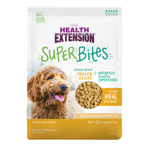 Health Extension SuperBites Freeze-Dried Raw Chicken Recipe Dog Meal Mixer 3.5 oz