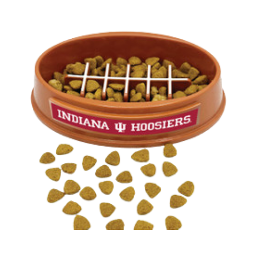 Pets First University of Indiana Hoosiers Slow Feeder Dog Bowl 