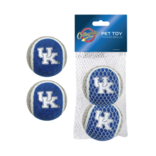Pets First University of Kentucky Wildcats Tennis Ball Dog Toy, 2 pk 