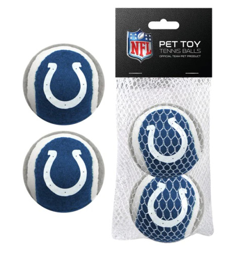 Pets First Indianapolis Colts Tennis Ball Dog Toy, 2 pk 