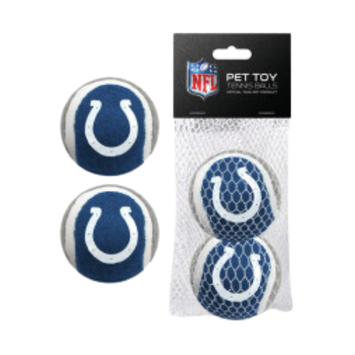 Pets First Indianapolis Colts Tennis Ball Dog Toy, 2 pk 