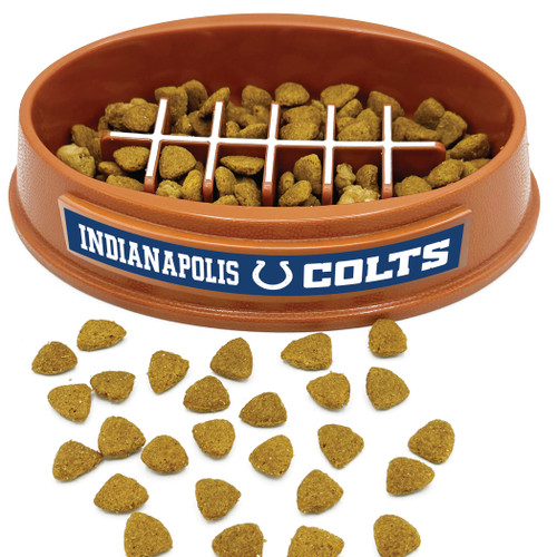 Pets First Indianapolis Colts Slow Feeder Dog Bowl 