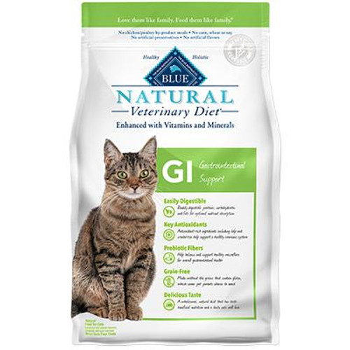 BLUE Natural Veterinary Diet GI Gastrointestinal Support for Cats - Dry