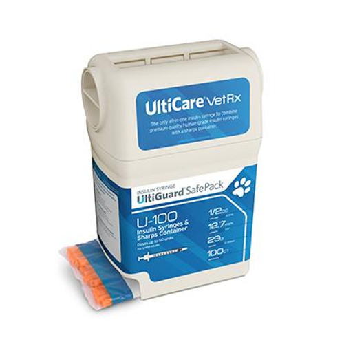 U-100 Insulin Syringes Whole Unit Markings with Disposal Container