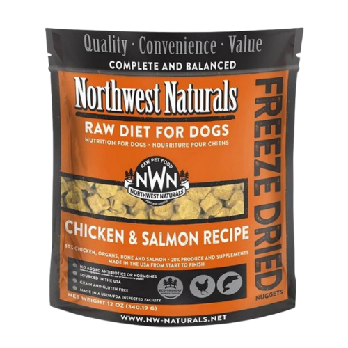 Northwest Naturals Freeze-Dried Chicken & Salmon Recipe Raw Diet for Dogs 12 oz