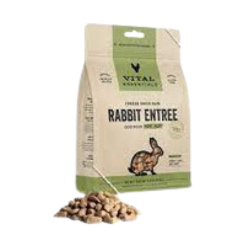 Vital Essentials Freeze-Dried Raw Rabbit Entrée Mini Nibs Dog Food 5.5 oz
