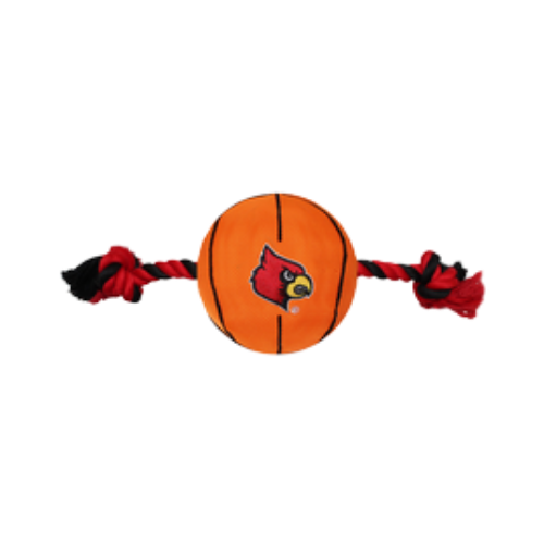 Pets First University of Louisville Cardinals Nylon Basketball Rope Dog Toy 