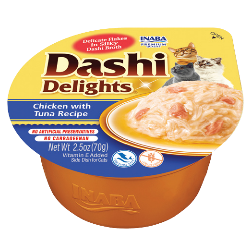 Inaba Dashi Delights Chicken with Tuna Recipe Wet Cat Treat 2.5 oz