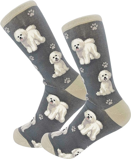 E&s Imports Pet Lover Socks Bichon Dog, Unisex, One Size Fits Most 