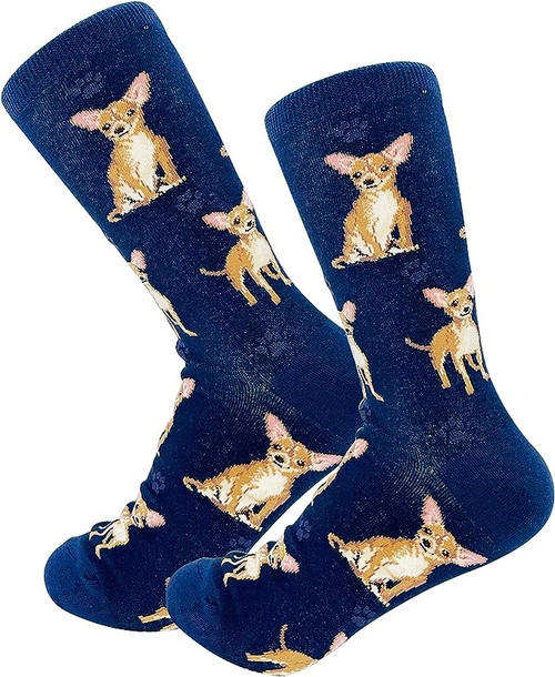E&s Imports Pet Lover Socks Tan Chihuahua Dog, Unisex, One Size Fits Most 