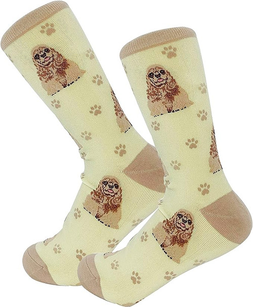 E & S Imports Pet Lover Socks Cocker Spaniel Dog, Unisex, One Size Fits Most 