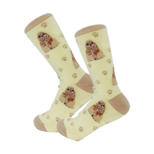 E & S Imports Pet Lover Socks Cocker Spaniel Dog, Unisex, One Size Fits Most 
