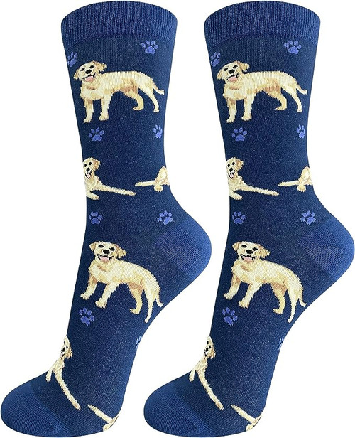 E&s Imports Pet Lover Socks Yellow Labrador Dog, Unisex, One Size Fits Most 