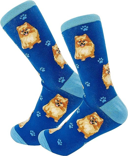 E & S Imports Pet Lover Socks Pomeranian Dog, Unisex, One Size Fits Most 