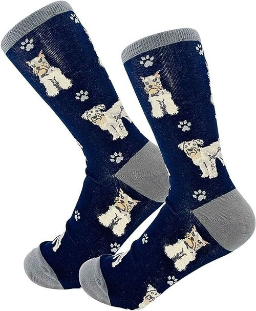 E&s Imports Pet Lover Socks Schnauzer Dog, Unisex, One Size Fits Most 
