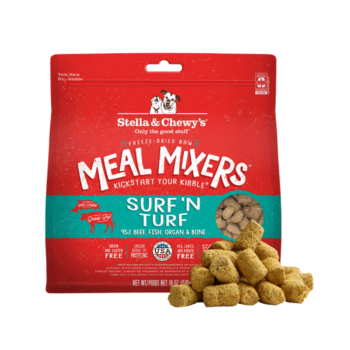 Stella & Chewy's Freeze-Dried Raw Surf & Turf Meal Mixer Grain-Free Recipe Dog Food