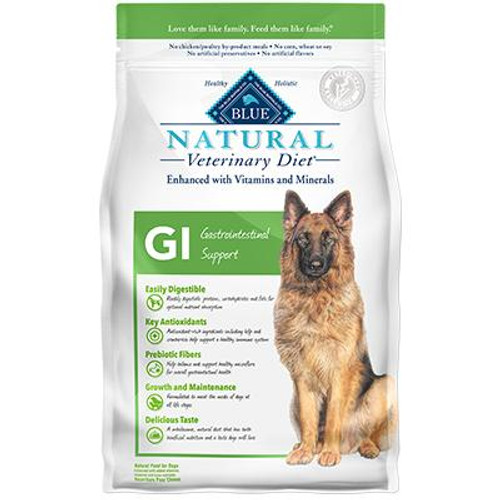 BLUE Natural Veterinary Diet GI Gastrointestinal Support for Dogs - Dry