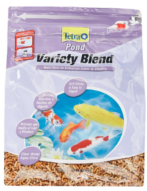 Tetra Pond Variety Blend Color & Vitality Enhancing Koi/Goldfish Food 1.32 lb