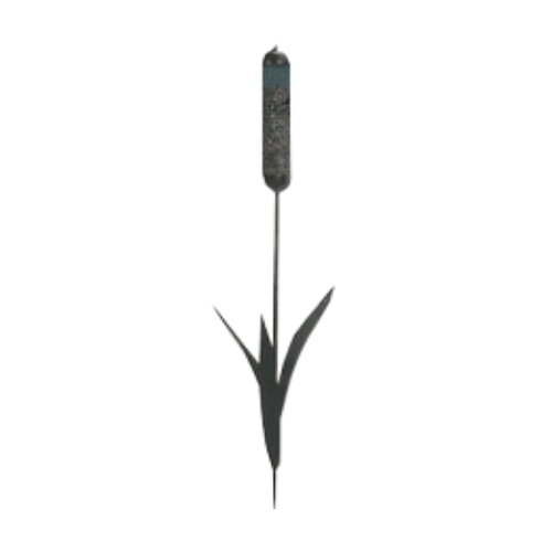 Panacea Products Black Cattail Metal Ground Stake Wild Bird Feeder 36 in