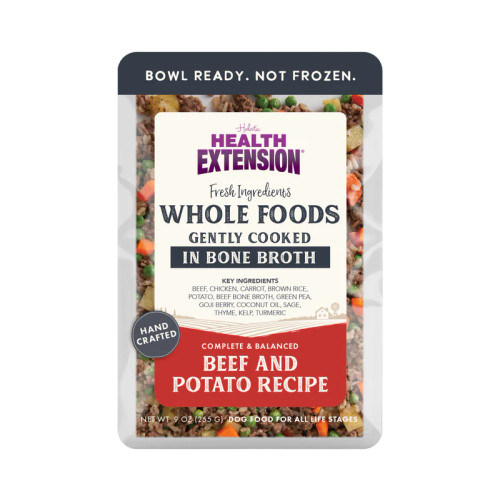 Health Extension Whole Foods Gently Cooked in Bone Broth Beef & Potato Recipe Dog Food