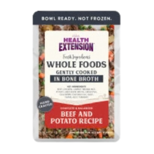 Health Extension Whole Foods Gently Cooked in Bone Broth Beef & Potato Recipe Dog Food