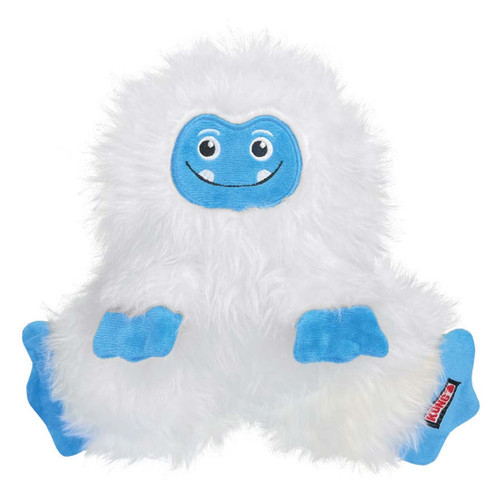Kong Holiday Frizzles Yeti Plush Dog Toy 11 in