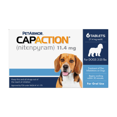 Petarmor CapAction Oral Flea Treatment Tablets for Dogs 2-25lbs 6 ct