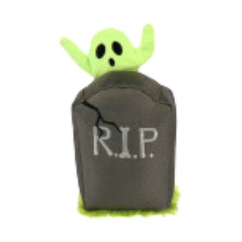P.l.a.y. Halloween Howling Haunts Ghoulish Grave Plush Dog Toy 