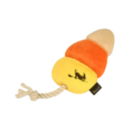 P.l.a.y. Halloween Howling Haunts Canine Corn Plush Dog Toy 