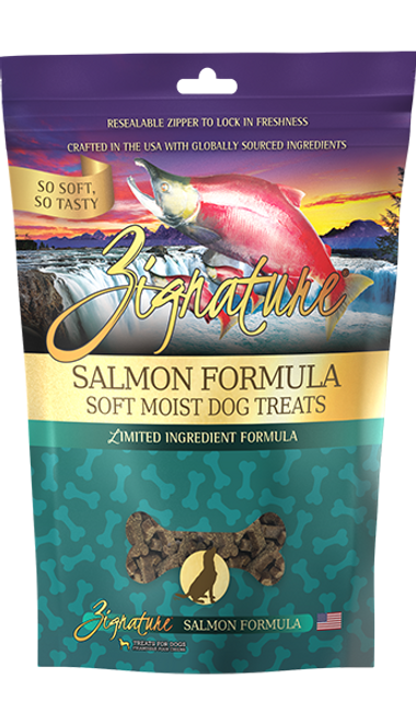 Zignature Salmon Flavored Soft Dog Treats 4 oz