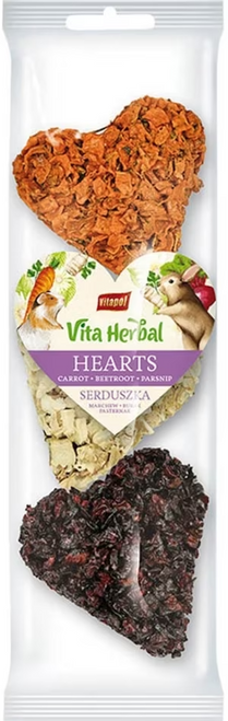 A&E Vitapol Vita Herbal Hearts Veggie Fruit Mix Treats 3 pk