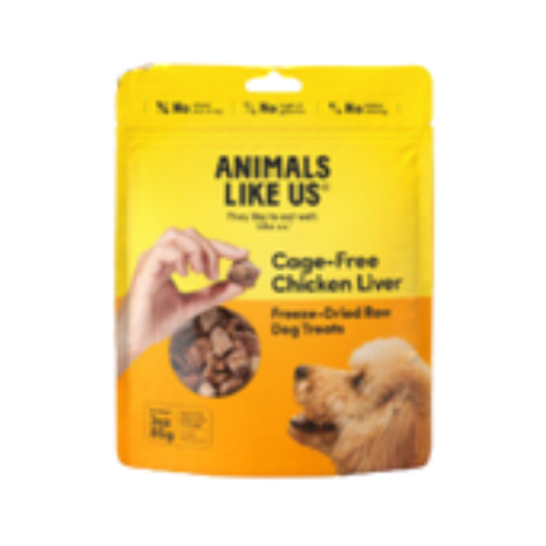 Animals Like Us Freeze-Dried Cage-Free Chicken Liver Dog Treats 3 oz