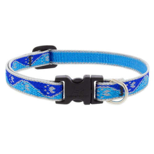 Lupine Blue Paws Reflective Adjustable Dog Collar