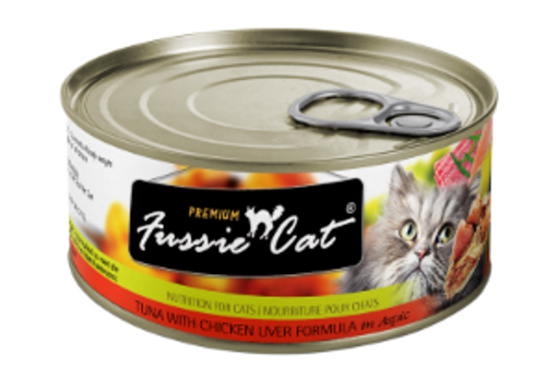 Fussie Cat Tuna with Chicken Liver Formula in Aspic Grain-Free Canned Cat Food