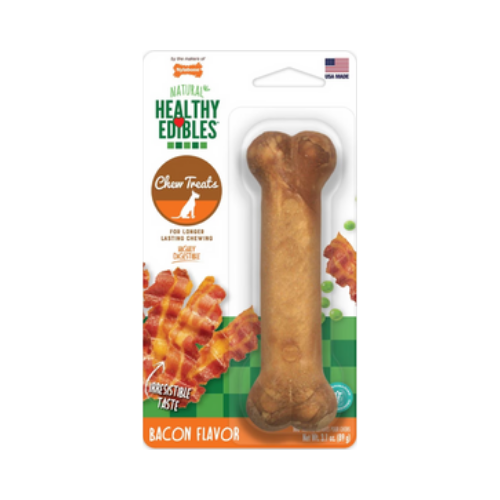 Nylabone Healthy Edibles All-Natural Long Lasting Bacon Flavor Chew Dog Treat