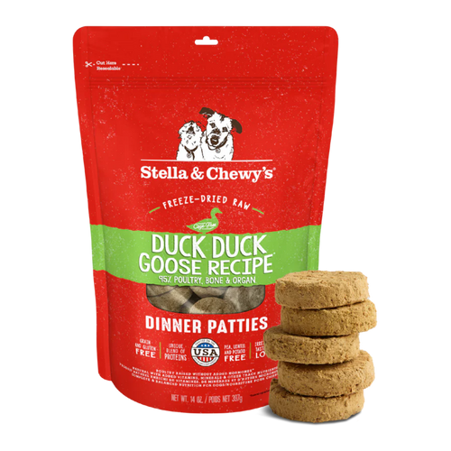 Stella & Chewy's Duck Duck Goose Freeze-Dried Raw Dinner Patties for Dogs