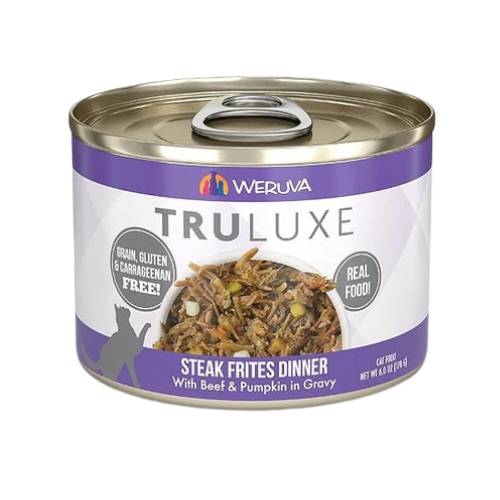 Weruva Truluxe Steak Frites Dinner with Beef & Pumpkin in Gravy Grain-Free Canned Cat Food