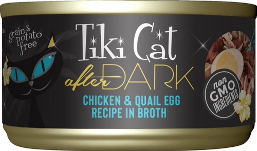 Tiki Cat After Dark Chicken & Quail Egg Recipe in Broth Canned Cat Food