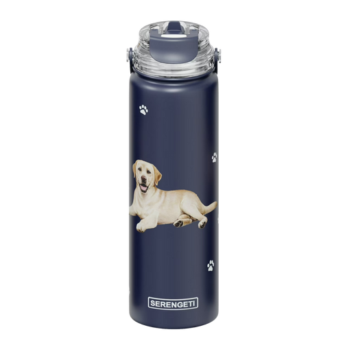 E & S Imports Serengeti Yellow Labrador Stainless Steel Water Bottle 24 oz