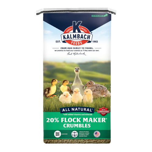 Kalmbach Feeds All Natural 20% Flock Maker Protein Crumbles Poultry Feed for Growing Mixed Flocks 10 lb
