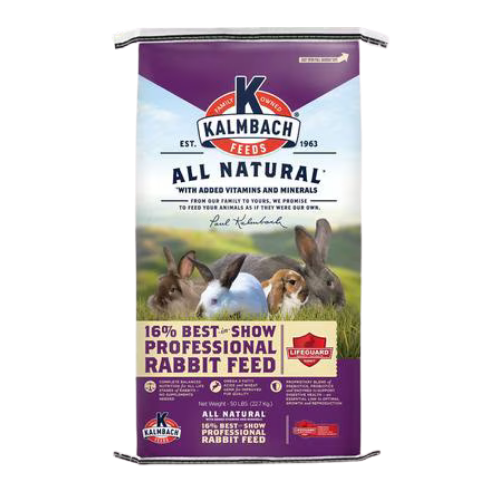 Kalmbach Feeds All Natural 16% Best-in-Show Professional Rabbit Feed 50 lb