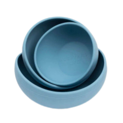 Fuzzyard Life Silicone French Blue Dog Pet Food & Water Bowl