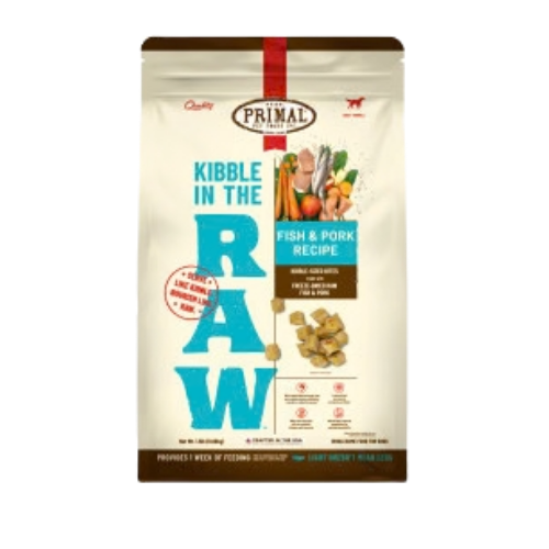 Primal Kibble in the Raw Fish & Pork Recipe Adult Dog Food