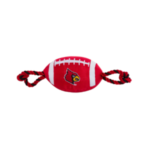 Pets First Louisville Cardinals Nylon Football Dog Toy 15 in