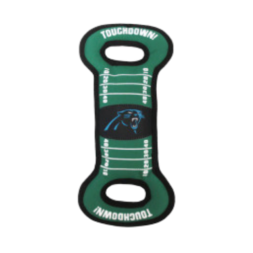 Pets First Carolina Panthers Field Tug Dog Toy 13 in