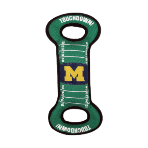 Pets First Michigan Wolverines Field Tug Dog Toy 13 in