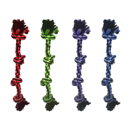 Incredipet 4-Knot Rope Dog Toy, Assorted 25 in