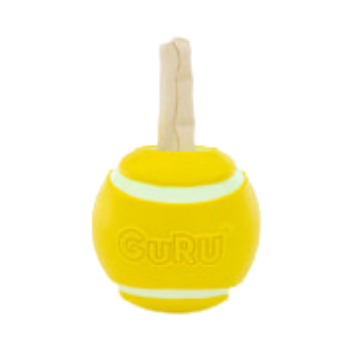 Guru Tennis Treat Ball Dog Toy & Chew Stick Holder 