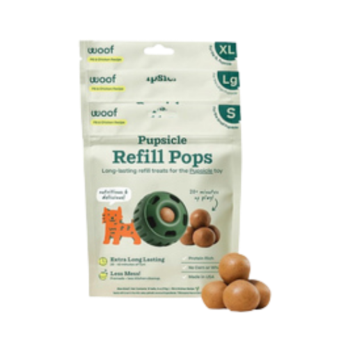 Woof Pupsicle Pops Refills Peanut Butter & Chicken Recipe Lickable Dog Treats